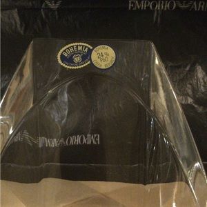 BOHEMIA 24% PbO CRYSTAL LONG DIVIDED BOWL NEW